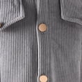 thumbnail image 6 of AherBiu Toddler Kids Boys Corduroy Shacket Button down Fleece Lined Collared Lapel Long Sleeve Thick Warm Winter Jacket Outerwear, 6 of 7