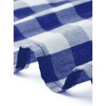 thumbnail image 5 of Agnes Orinda Women's Plus Size Mother's Day Gingham Dresses 1950s Plaid Round Neck Ruffle Sleeve Tiered Babydoll Summer Casual Midi Dress with Pocket 1X Royal Blue, 5 of 6