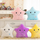 thumbnail image 4 of Peluche regalo de juguete LED estrella almohada luminoso lámpara de juguete cumpleaños infantil Navidad 24 cm x22 cm morado, 4 of 5