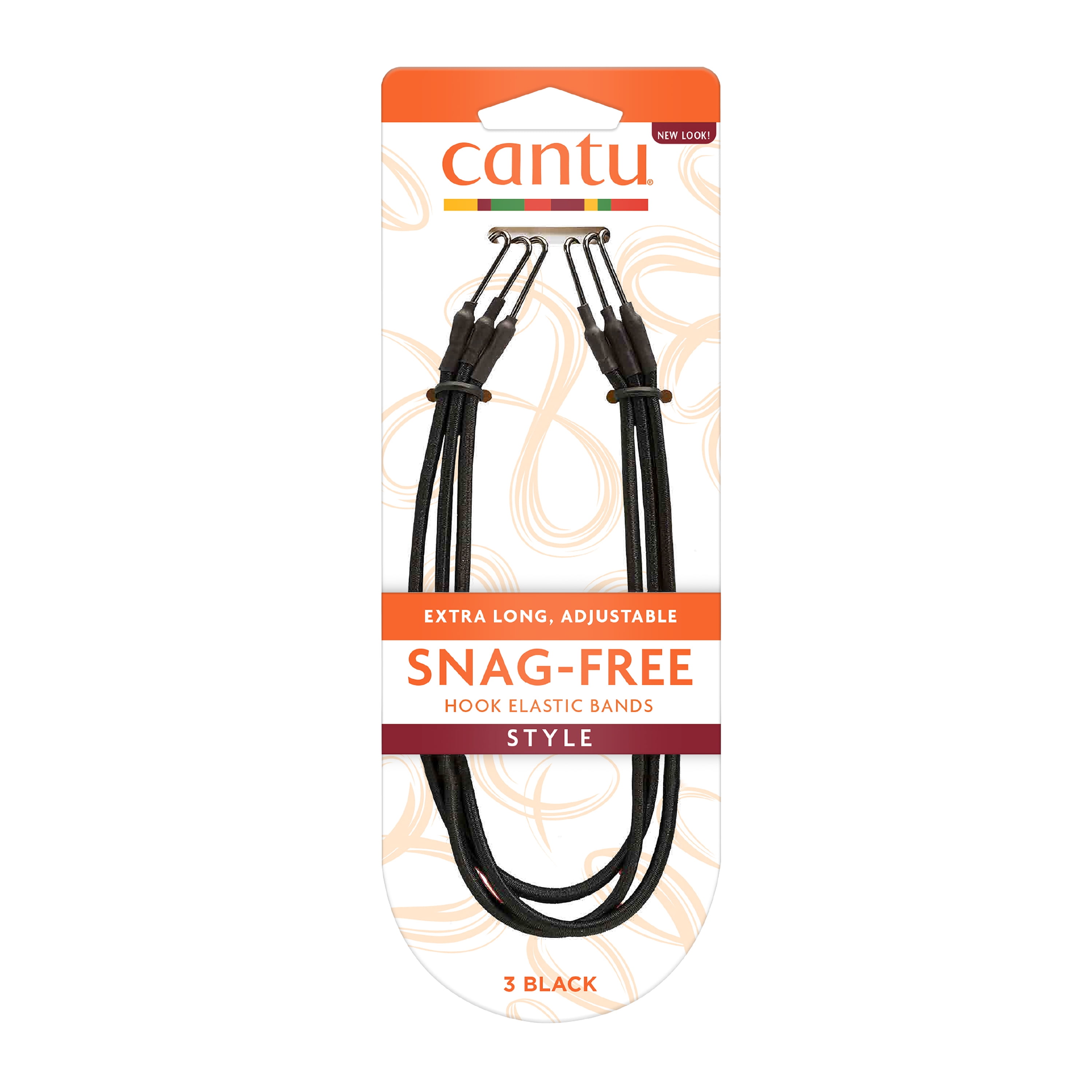 Cantu Snag-Free Hook Elastic Bands, 3 ct