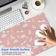 thumbnail image 4 of Long Mouse Pads for Desk,Pink Cartoon Unicorn Rainbow Cloud Moon Desk Mats on Top Of Desks, Desk Mouse Pad Extra Large with 3mm Non-Slip Base and Stitched Edge for Gaming,Work,Home 31.5"x11.8", 4 of 5