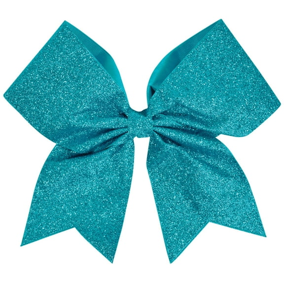 Glitter Performance Hair Bow Glitter Aqua