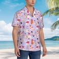 thumbnail image 2 of Lsque Fashionable Cats pattern Hawaiian Shirt for Men, Unisex Summer Beach Casual Short Sleeve Button Down Shirts-X-Large, 2 of 9