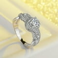 thumbnail image 3 of Retro Palace Chic Flower 1.8ct Engagement 925 Silver Women Wedding Ring Size 4-9, 3 of 4