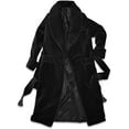 thumbnail image 2 of Men's Velvet Dressing Gown Black Quilted Luxury Gentleman Quilted Robes Smoking Jacket Long&nbsp;, 2 of 4