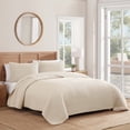 thumbnail image 3 of Caribbean Joe, Stonewash 3PC Quilt Set, Full/Queen, Taupe, 3 of 4