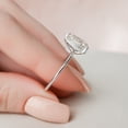 thumbnail image 4 of Silvago Jewel 2 Ct VVS1/D Pear Cut Lab Created Simulated Diamond Ring - 14K White Gold Plated Ring - Solo Stone Wedding Diamond Ring for Women's - Engagement Solo Stone Prong Set Rings for Her, 4 of 9