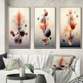 thumbnail image 1 of Designart "Interior Metamorphosis Retrofuturistic" Abstract Shapes Framed Wall Art Set Of 3 - Orange Transitional Frame Gallery Set For Office Decor, 1 of 6