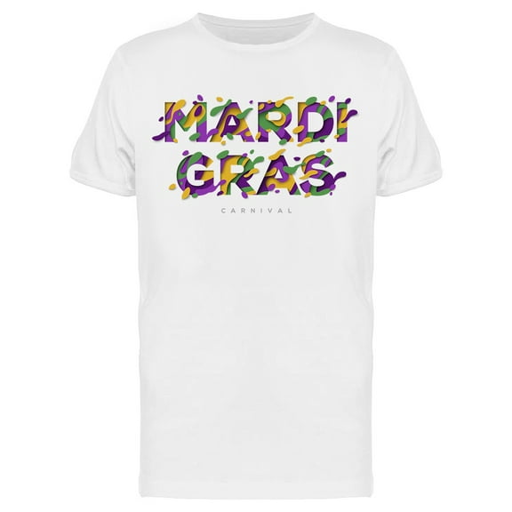 Colorful Text For Carnival T-Shirt Men -Image by Shutterstock, Male 3X-Large