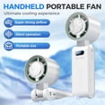 thumbnail image 7 of 6000mAh High Speed Handheld Fan with Thermoelectric Ice Cooling 199 Speed Settings Foldable Neck Hanging Rechargeable Portable Mini Fan for Travel Outdoor by PALIFEUR, 7 of 7
