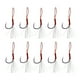 thumbnail image 2 of Paquete de 10 anzuelos de pesca auxiliares, resistentes, con púas, 12#, 14# Plata 14, 2 of 9
