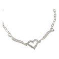 thumbnail image 2 of JOYARIS Pulsera Ajustable Corazon Zirconias Amor Amistad Plata 925 Talla Largo/Ancho: 19.5 cm x 3 mm PT-0000045, 2 of 4