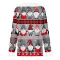 thumbnail image 5 of WJOSBXT Christmas Shirts for Women Faux Fur Trim V Neck Tops Funny Xmas Graphic Tees Fluffy Long Sleeve Holiday Pullover Tee Tops M, 5 of 5