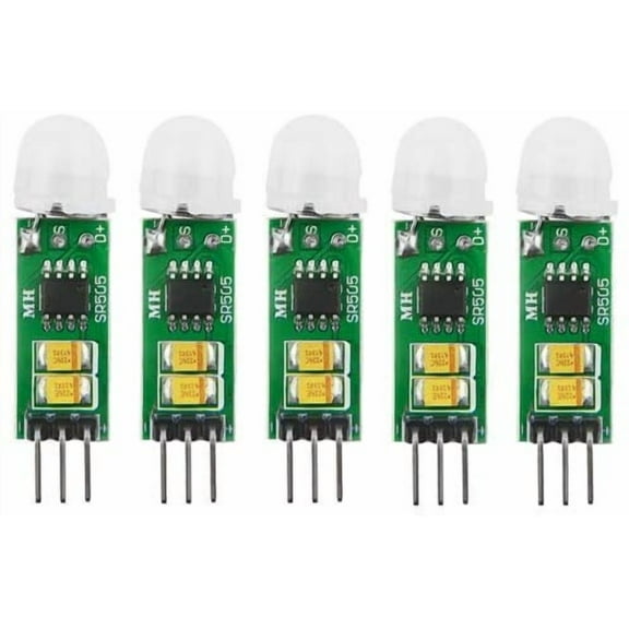 5Pcs HC-SR505 Micro Body Sensing Module PIR Motion Detector Switch Module High Power High Efficiency Digital Measurement for Electronic Practice DIY
