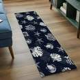thumbnail image 4 of Seaweed Starfish Shell Washable Runner Rugs 2'x6', Coral Marine Life Navy Blue Low Pile Throw Entryway Rug Non-Slip Sturdy Edge Binding Carpet for Indoor Bedside Entrance Bedside, 4 of 9