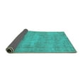 thumbnail image 2 of Ahgly Company Indoor Square Oriental Turquoise Blue Industrial Area Rugs, 6' Square, 2 of 4