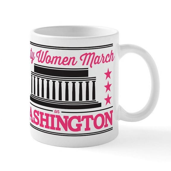 CafePress - Nasty Women March Mug - 11 oz Ceramic Mug - Novelty Coffee Tea Cup