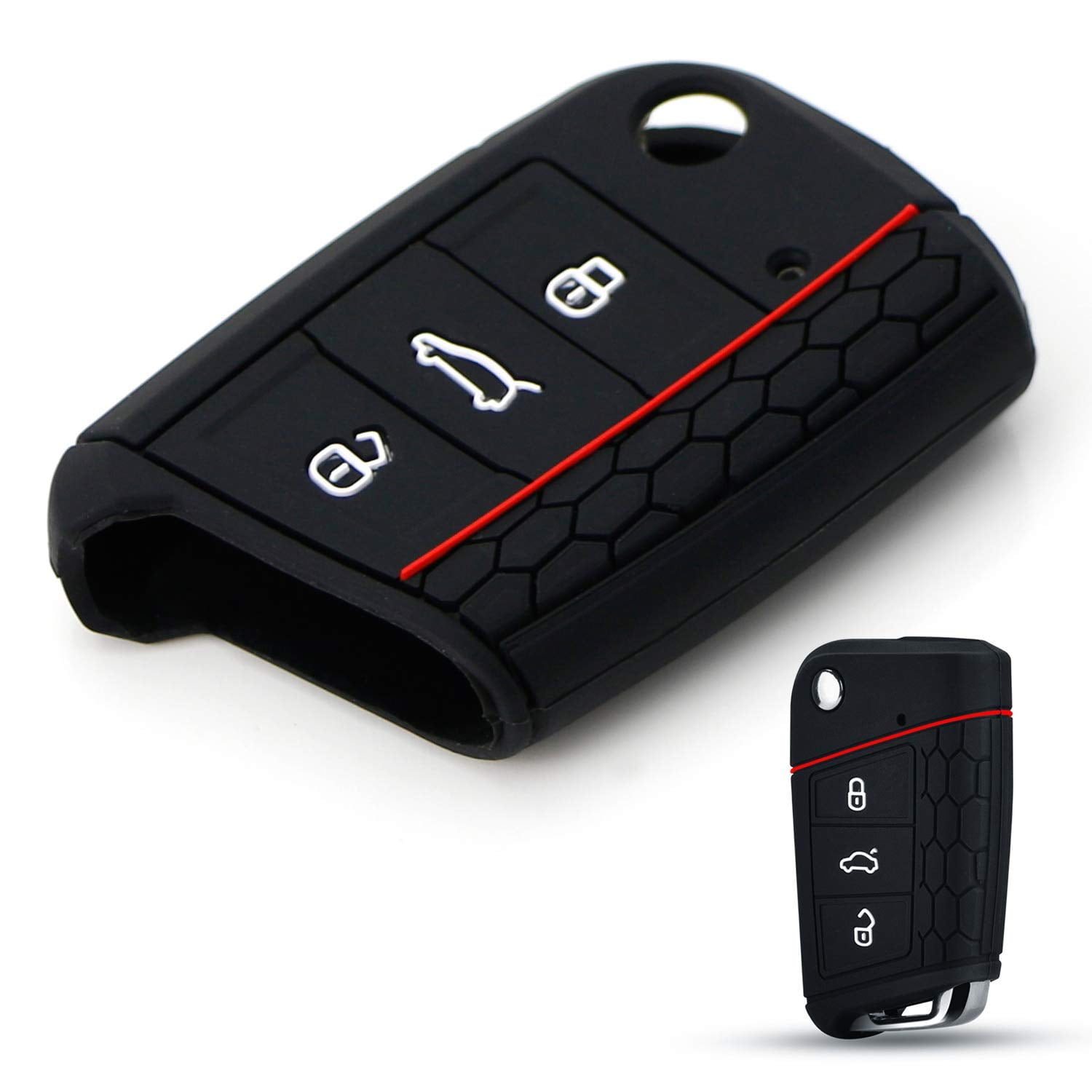iJDMTOY - iJDMTOY Black Soft Silicone Key Fob Case Cover ...