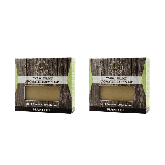 Plantlife Herbal Insect 2-Pack Bar Soap - Moisturizing and Soothing Soap for Your Skin - Hand Crafted Using Plant-Based Ingredients - Made in California 4oz Bar