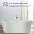 thumbnail image 5 of Vanity Art VA6815-XS 53.9 x 29.7 x 23.4 in. Freestanding Soaking Acrylic Bathtub, Polished Chrome, 5 of 5