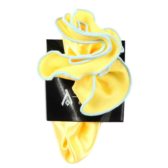 PS-Z-RD-96 - Round Pocket Square Accessory - Gold Sky