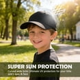 thumbnail image 3 of Zando Toddler Baseball Hat for Boys 3-8 Years Adjustable Baby Baseball Cap for Summer Sun Protection Black, 3 of 7
