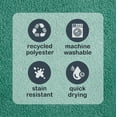 thumbnail image 7 of Mainstays Basic Polyester Large Bath Rug, Green, 24" x 40", 7 of 7