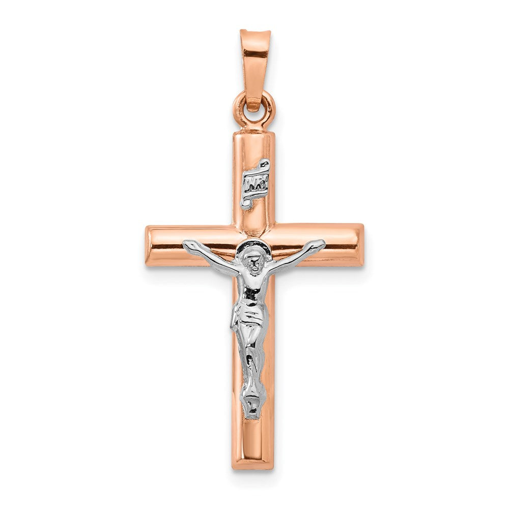 Mens 14k Gold Crucifix Pendant