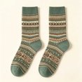 thumbnail image 6 of FAIOROI Socks for Women Vintage Fair Isle Crew Sock Warm Thick Winter Soft Cozy Printed, 6 of 6
