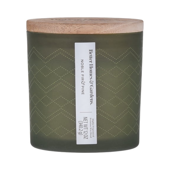 Better Homes & Gardens 12 oz Noble Fir & Pine Scented 2-Wick Printed Jar Candle