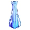 thumbnail image 2 of GlassOfVenice Murano Glass Sommerso Ribbed Bud Vase - Aqua Blue, 2 of 8