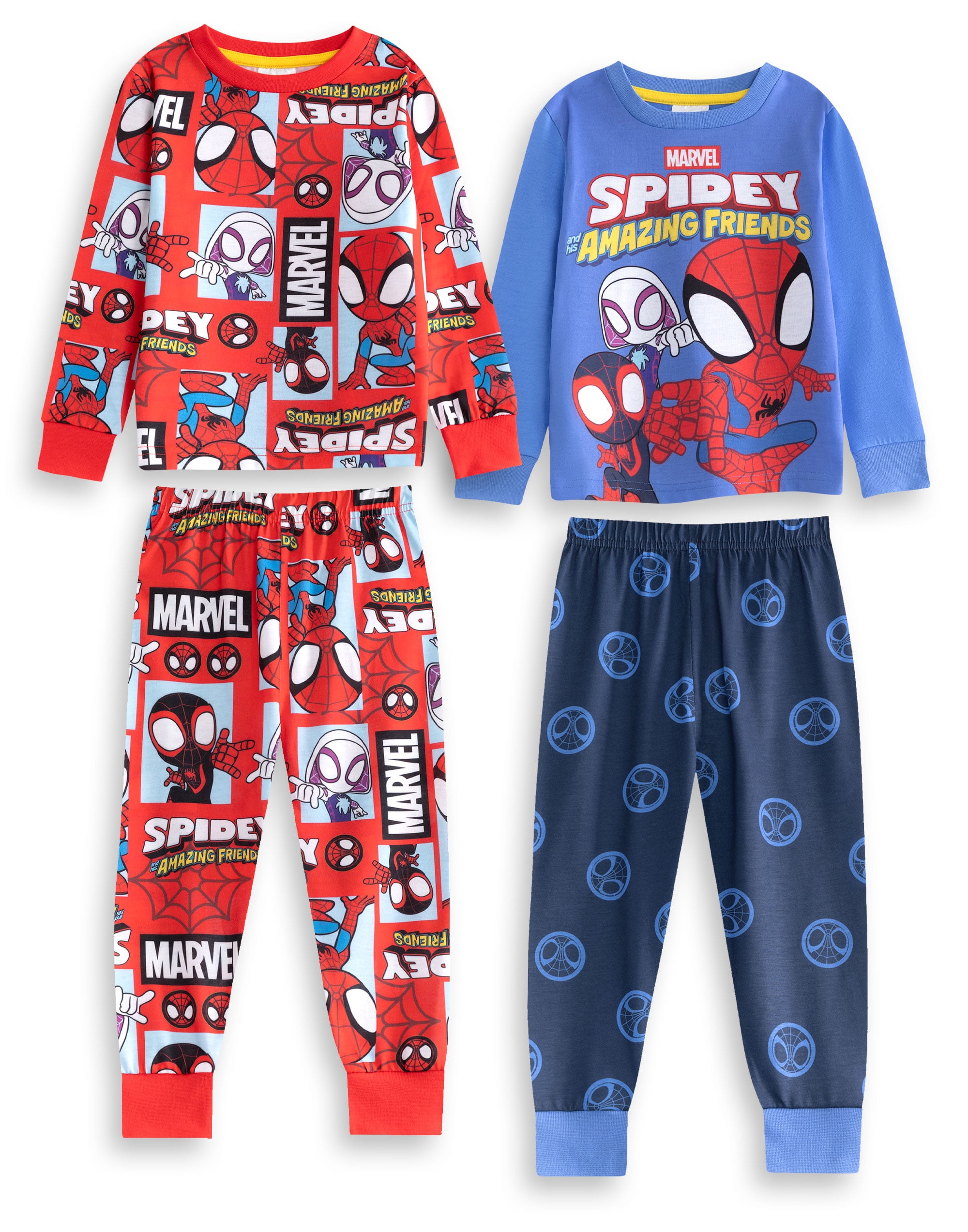 Pyjama Garçon Spiderman Manches Longues Boutonné + Pantalon Long - Taille 4 - Neuf Avec étiquettes