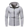 thumbnail image 3 of XIAONU Mens Hoodies Long Sleeve Zippered Open Front Hooded Sweatshirt With Pockets Winter Fleece Lined Warm Hooded Jacket, 3 of 3
