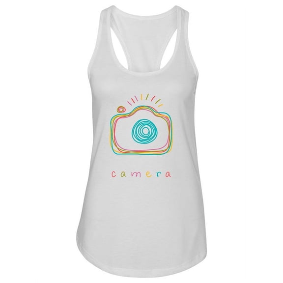 Colorful Camera Icon  Tank Women -Image by Shutterstock, Female Medium