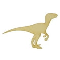 thumbnail image 1 of Package of 1, Large 18" X 10" X 1/8" Baltic Birch Plywood Velociraptor 1 Wood Cutout For Art & Craft Project, Made in USA, 1 of 1