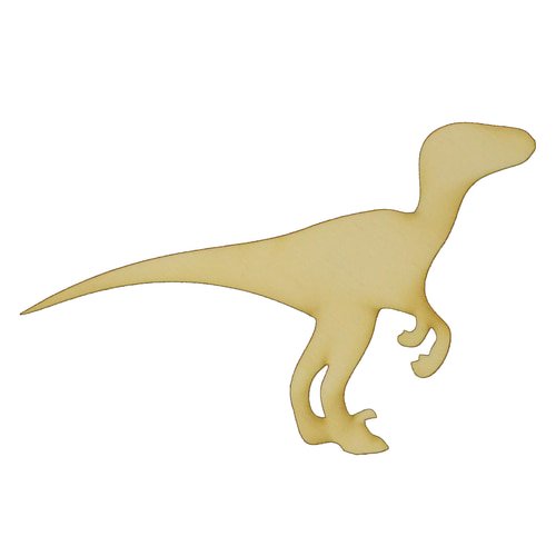 Package of 1, Large 18" X 10" X 1/8" Baltic Birch Plywood Velociraptor 1 Wood Cutout For Art & Craft Project, Made in USA