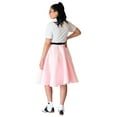 thumbnail image 3 of Hip Hop 50's Shop 1950s Adult 4 Piece Poodle Skirt Costume Outfit for Women with Accessories (glasses, socks, scarf) (XSmall/Small Light Pink Polka Dot), 3 of 7