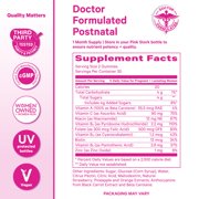 Pink Stork Postnatal Gummies, Multivitamin for Nursing Moms, Lactation Supplement with Folate, 60ct