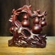 thumbnail image 3 of Ebony wood carving of the Five Blessings, solid wood gourd with auspicious symbols of fortune, prosperity, longevity, happiness, and wealth, a craft gift for housewarming or business opening., 3 of 3