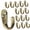 Gold, variant on Pack of 20 Heavy Duty Wall Hook Waterproof Rustproof for Versatile Home Storage Coat Jackets Robes Bags Purses