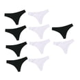 thumbnail image 1 of Tangas femeninas, ropa interior, calzoncillos para niñas, lencería elástica de tiro bajo, para mujeres, ropa interior sin costuras L blanco y negro Yinane bragas de mujer, 1 of 4