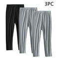 thumbnail image 3 of Avrntaa 3 PC Little Kids Fall Solid Bottoms Girls Boys Soft Thermal Leggings Elastic Waisted Pants for 2-13Y, 3 of 8