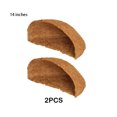 thumbnail image 3 of Redempat 2piece Biodegradable Coconut Stamens Mat For Comfortable Homes Very Suitable For Hanging Baskets half round 14 inches, 3 of 6