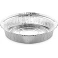 thumbnail image 3 of 9 inch round tin foil pans disposable aluminum - freezer & oven safe - for baking, cooking, storage & reheating, by montopack (50), 3 of 7