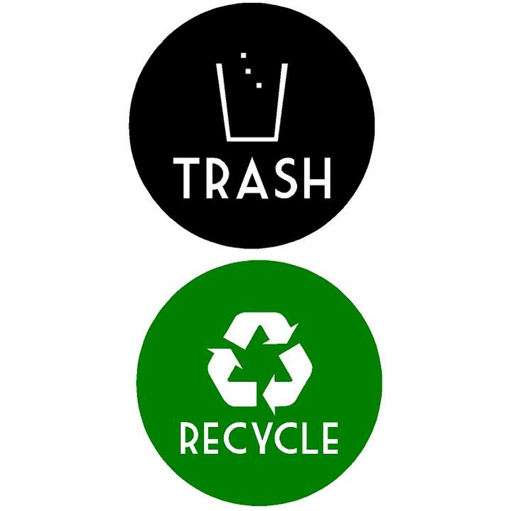 Recycle & Trash vinyl lettering decal home decor wall sticker art