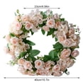 thumbnail image 2 of Puerta artificial Guirnalda de flores Oficina en casa Simulación colgante Decoración floral Banquete de boda Corona de flores falsas, Rosa kenally HA9087-01B, 2 of 6