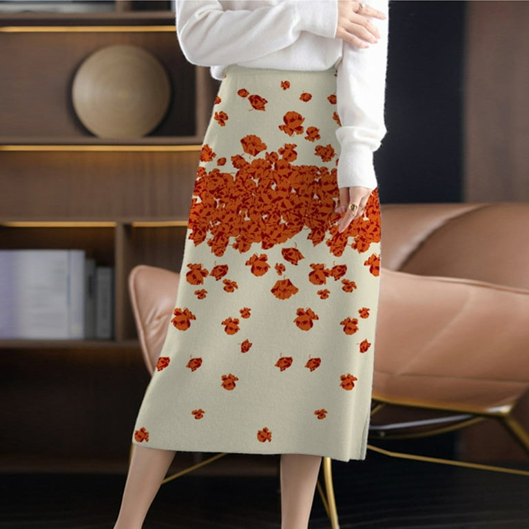 Aayomet Pleated Skirt Women s Plus Size Shirring High Waist Pleated Long Maxi Skirt with Pockets D L Walmart