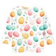 thumbnail image 4 of Blusas y camisas de manga larga con cuello redondo para niños con estampado de día de Pascua, manga 3/4/cuello redondo tres cuartos, camisa inferior y superior para niños, parte superior de poliéster, 4 of 5