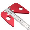 thumbnail image 2 of Center Scribe Herramienta De Medición Square Center Scribe De Alta Precisión Aleación De Aluminio Center Finder Line Gauge Regla Reemplazable Para Interiores Y Exteriores Eigraketly TO003043-00, 2 of 7