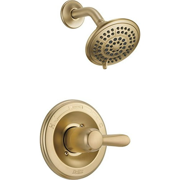 Delta Faucet Lahara 14 Series Single-Function Shower Faucet Set, 5-Spray Shower Head, Shower Handle, Gold Shower Faucet, Delta Sho
